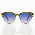 Round Textured Yellow Patterned Sunglasses – Unisex