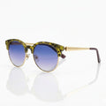 Round Textured Yellow Patterned Sunglasses – Unisex
