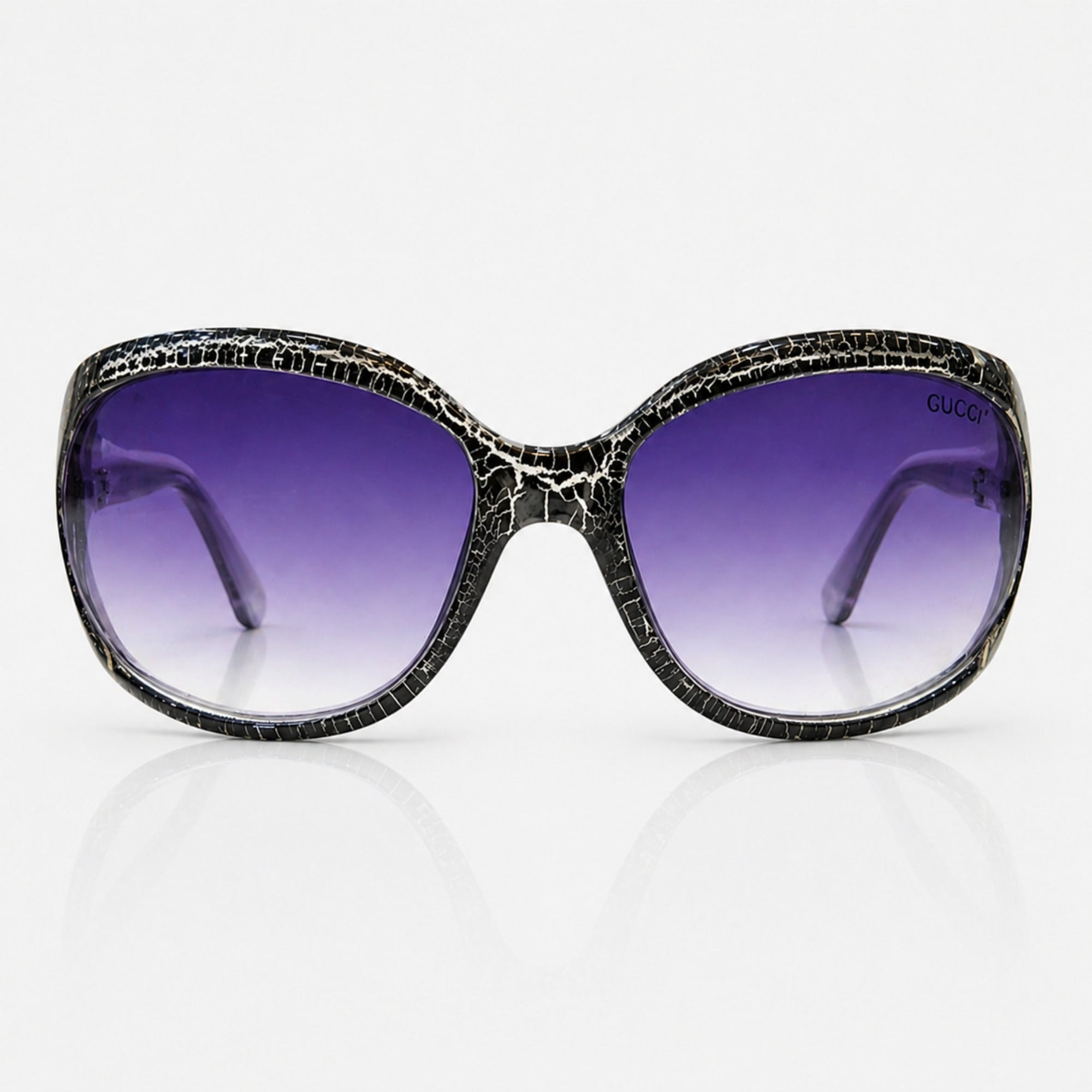 Oval Sunglasses for Women – Pattern Frame UV400 Gradient Shades