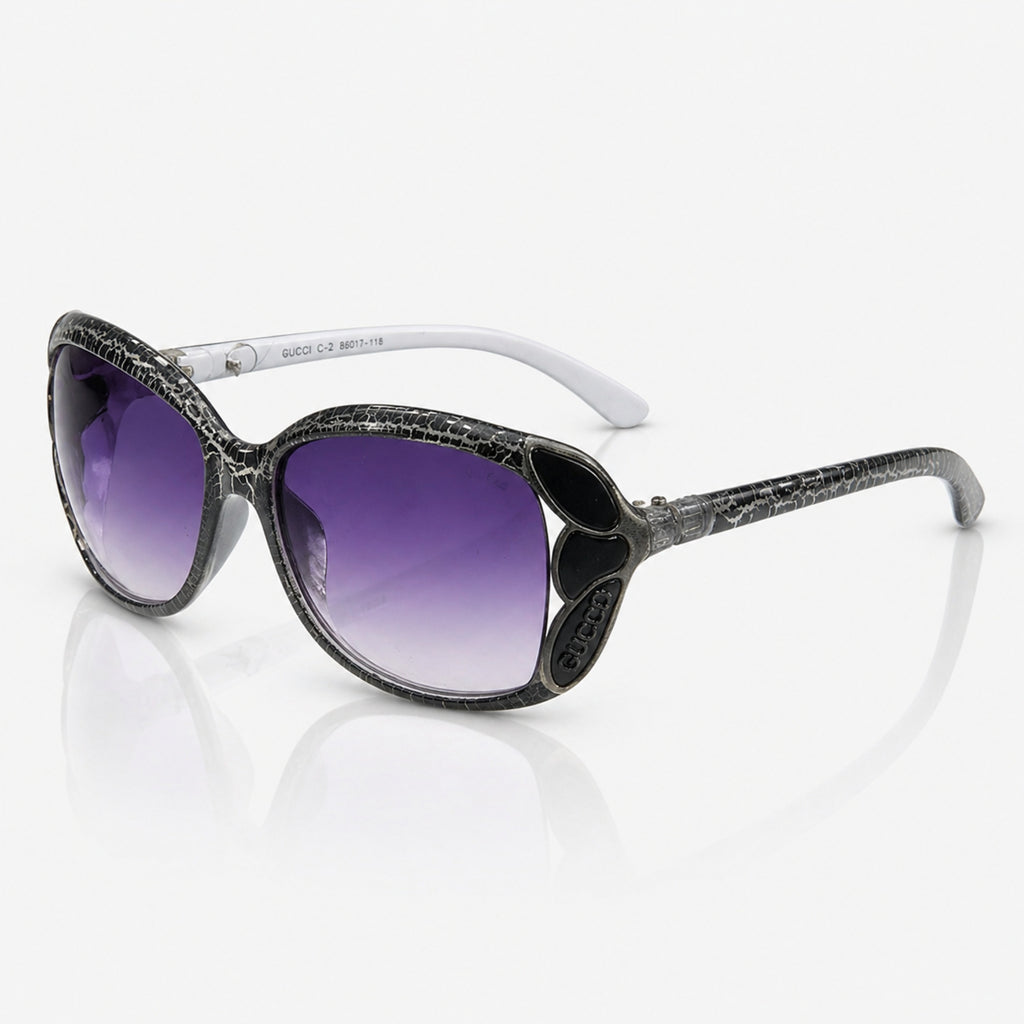 Oval Sunglasses for Women – Pattern Frame UV400 Gradient Shades