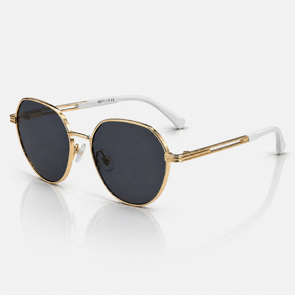 Geometric Sunglasses for Men – UV400 Metal Frame Shades