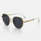 Geometric Sunglasses for Men – UV400 Metal Frame Shades