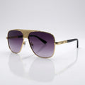 Gold Aviator Purple Gradient Sunglasses – Unisex