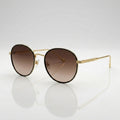 Classic Round Brown Gradient Sunglasses