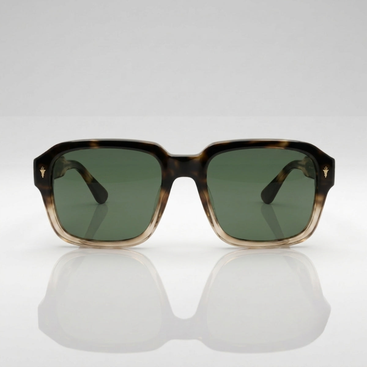 Premium Square Tortoise Green Sunglasses
