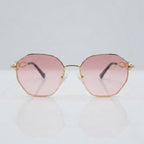 Geometric Gradient Sunglasses – Gold Pink | Women