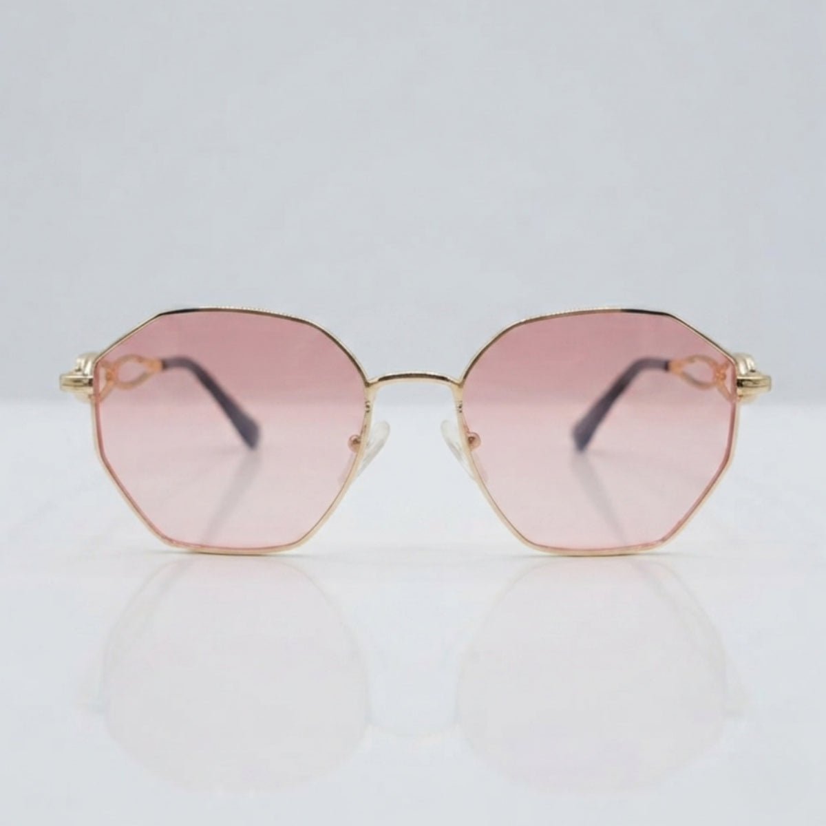Geometric Gradient Sunglasses – Gold Pink | Women