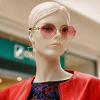 Geometric Gradient Sunglasses – Gold Pink | Women