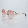 Geometric Gradient Sunglasses – Gold Pink | Women
