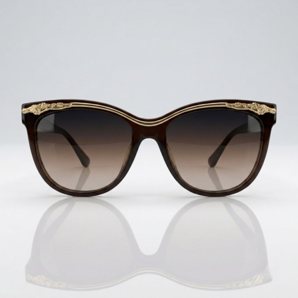Brown Gradient Cat Eye Sunglasses – Women