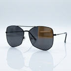 Black Geometric Metal Sunglasses – Unisex