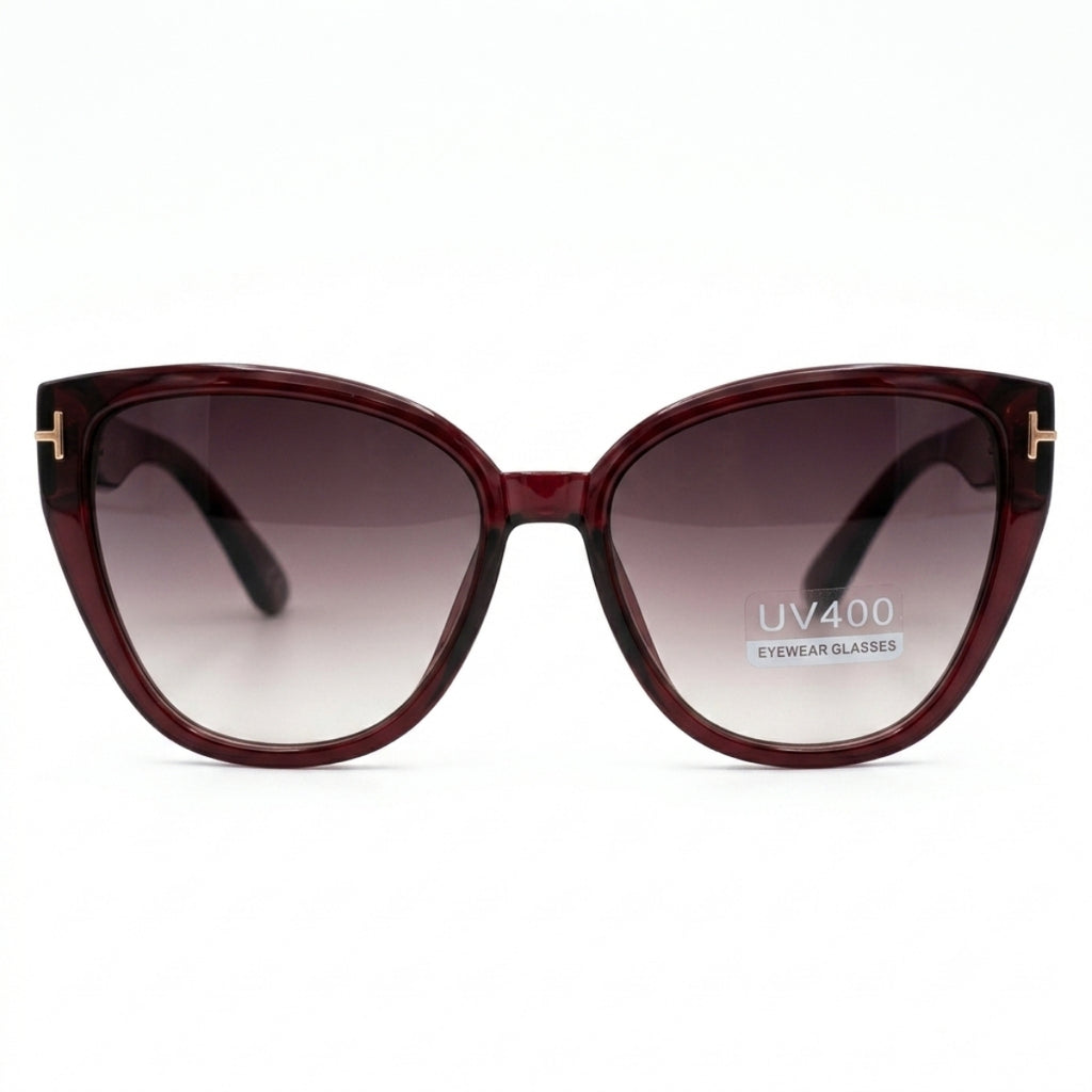 Women's Oversized Cat Eye Sunglasses – Brown Gradient Lens