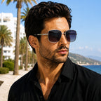 Luxury Square Metal Frame Sunglasses for Men & Women