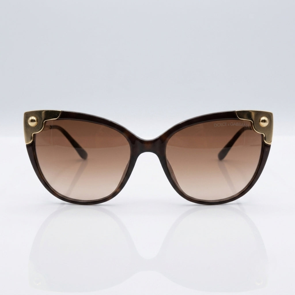 Dolce & Gabbana Brown Cat Eye Gradient Sunglasses for Women