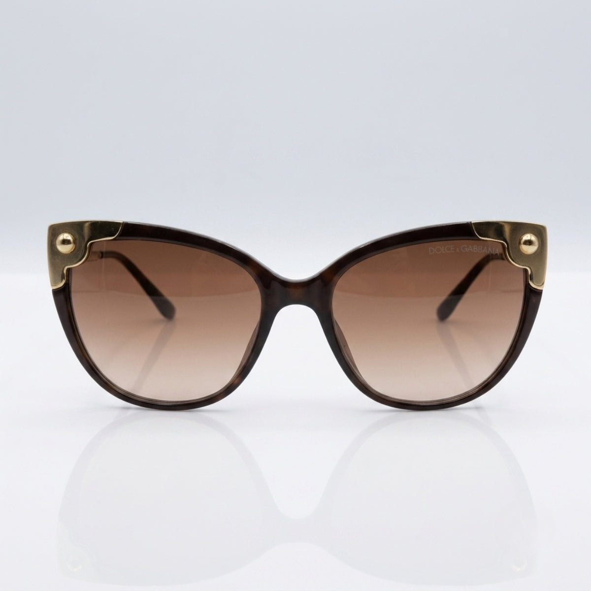 Dolce & Gabbana Brown Cat Eye Gradient Sunglasses for Women