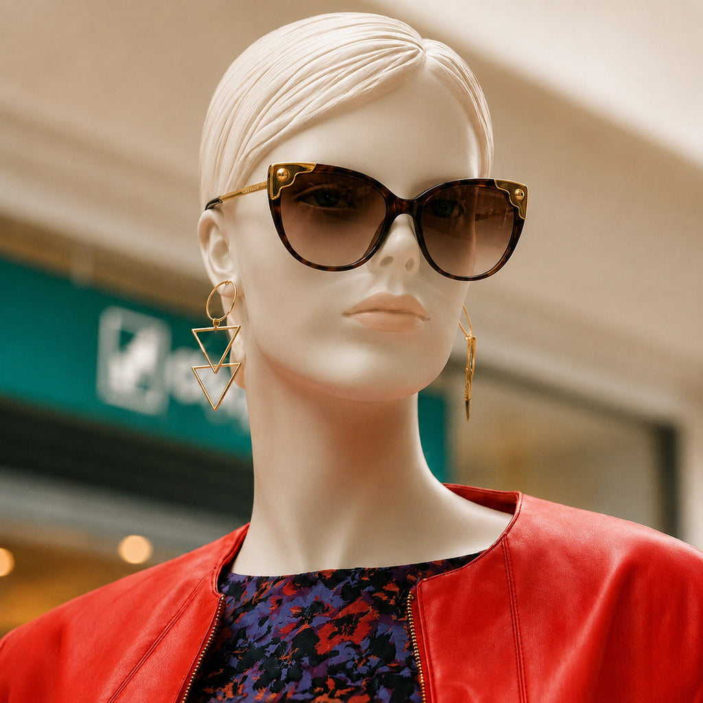 Dolce & Gabbana Brown Cat Eye Gradient Sunglasses for Women