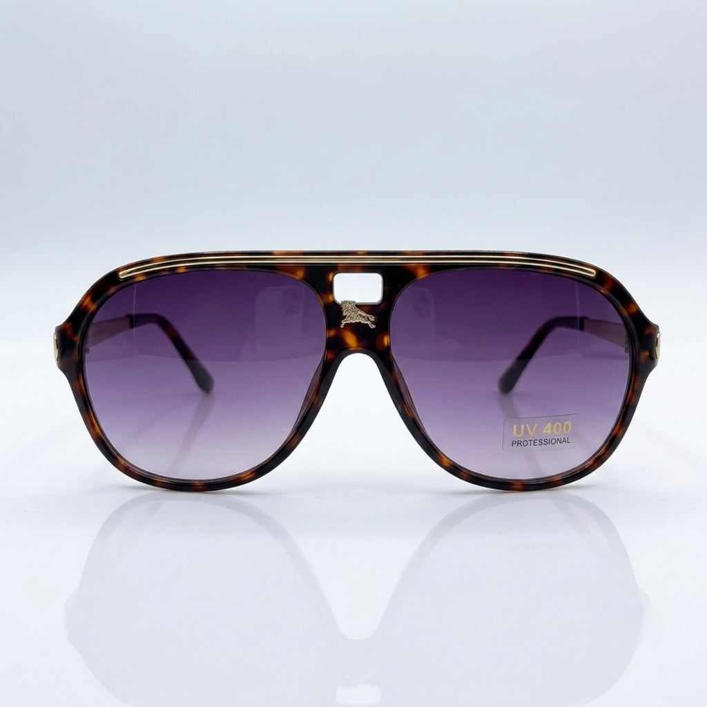 Burberry Tortoise Aviator Purple Gradient Sunglasses
