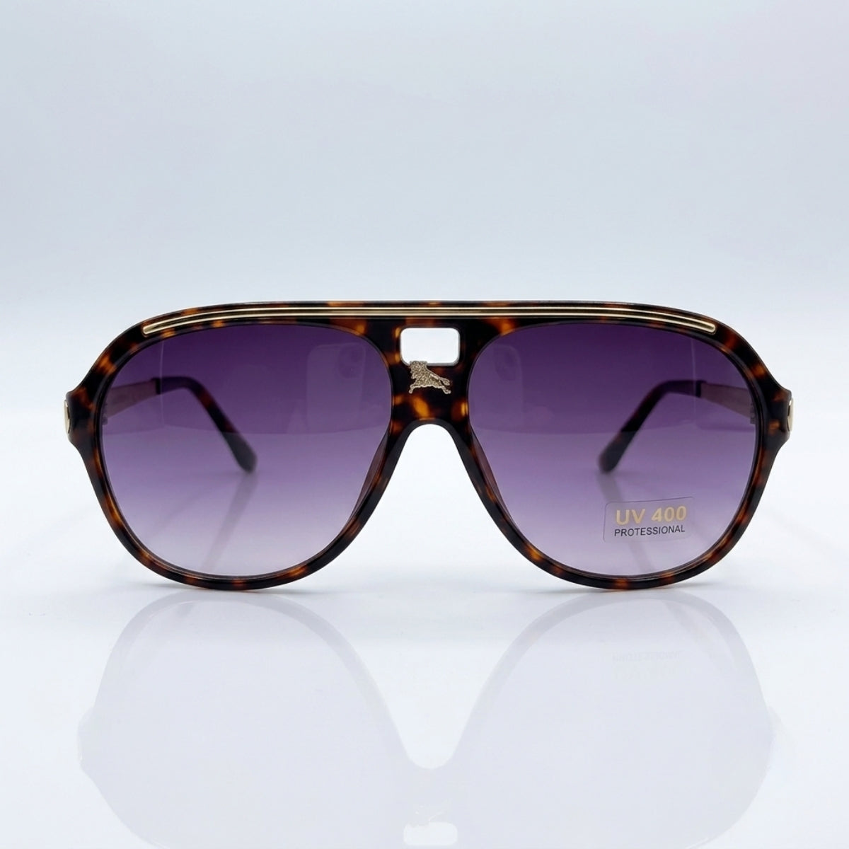 Burberry Tortoise Aviator Purple Gradient Sunglasses