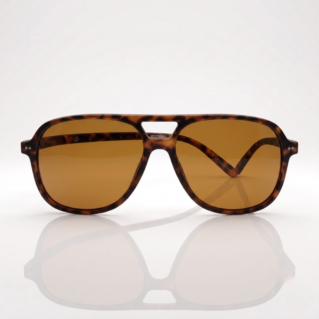 Classic Tortoise Brown Aviator Sunglasses for Men & Women