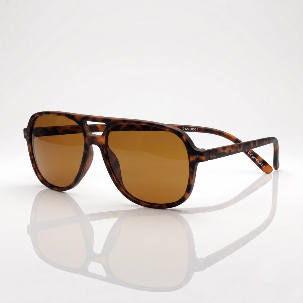 Classic Tortoise Brown Aviator Sunglasses for Men & Women