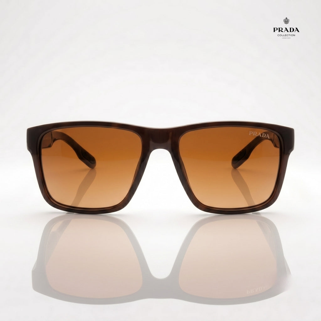 Prada Brown Square UV400 Sunglasses for Men & Women