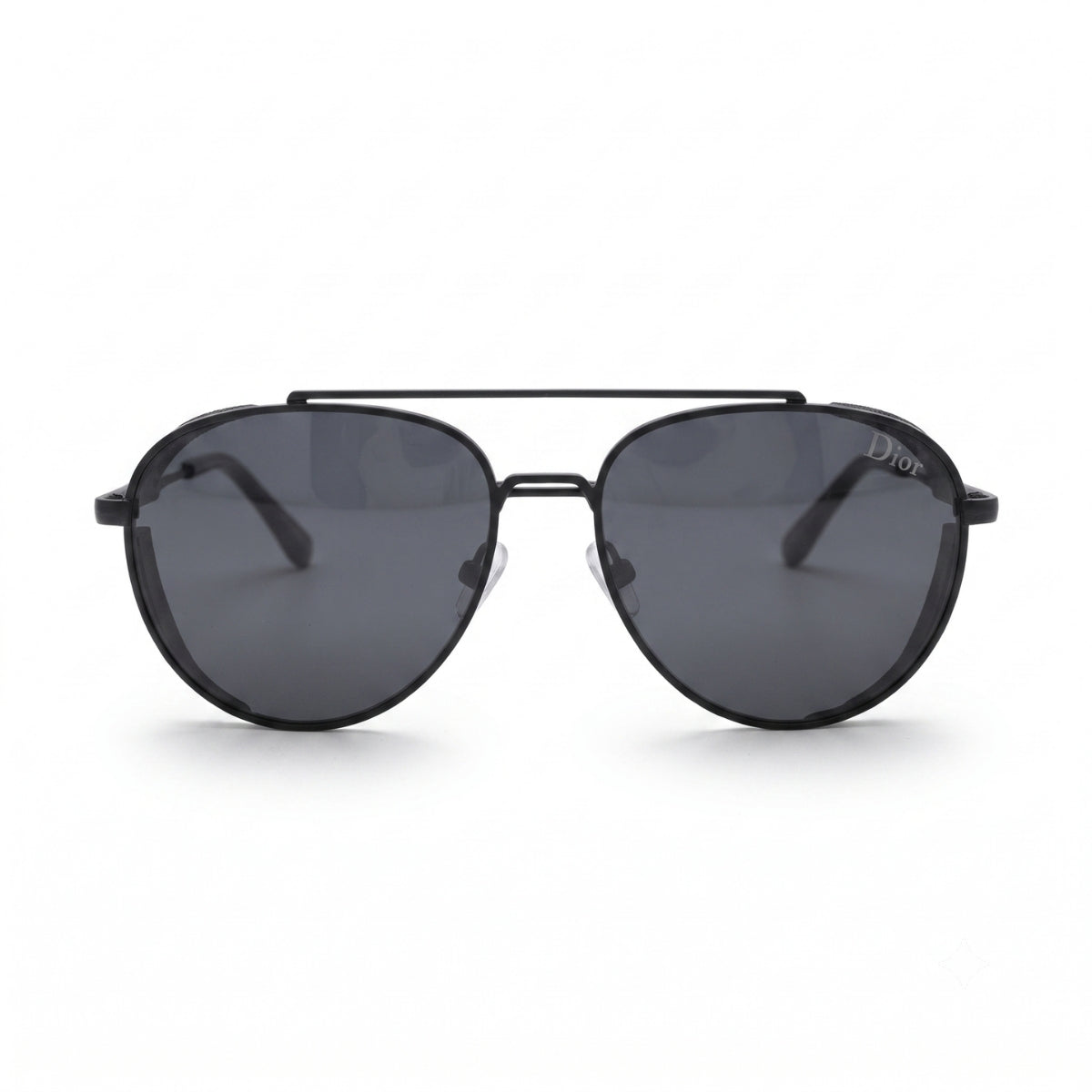 Dior Black Aviator Smoke Lens Metal Sunglasses