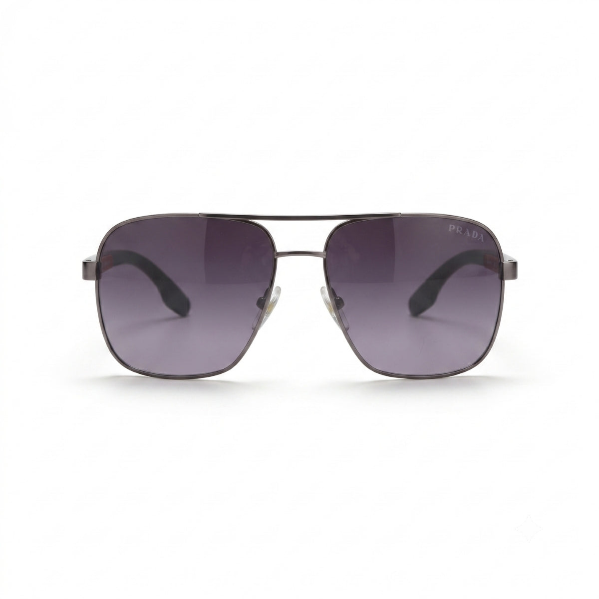 Prada Square Aviator Purple Gradient Gunmetal Sunglasses
